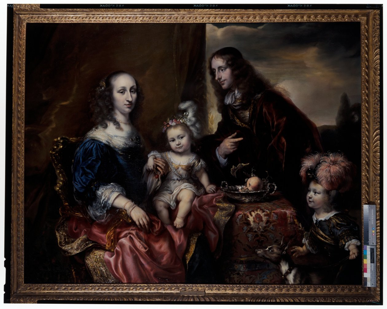 Portret van een familie, vermoedelijk kolonel John Hutchinson en zijn familie door Jürgen Ovens
