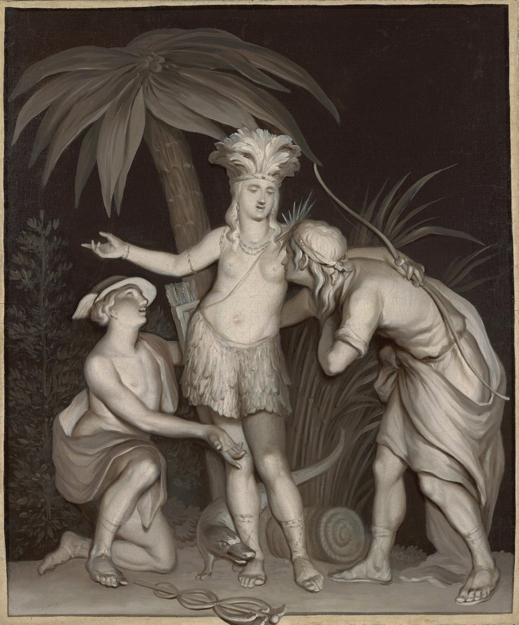Allegorie op de handel met Amerika door Jurriaan Andriessen