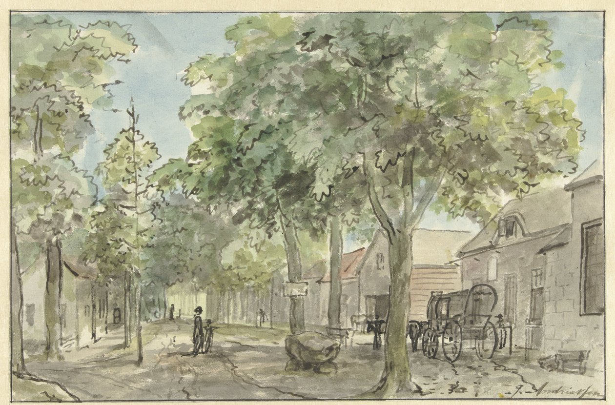 Dorpsstraat in Lage Vuursche door Jurriaan Andriessen