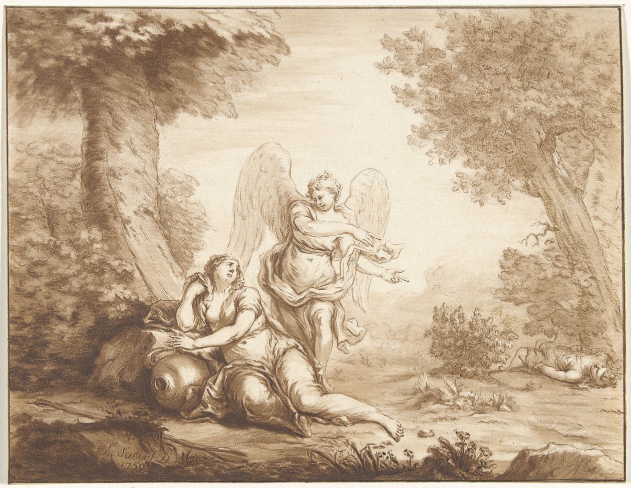 Hagar in de woestijn door Jurriaan Cootwijck
