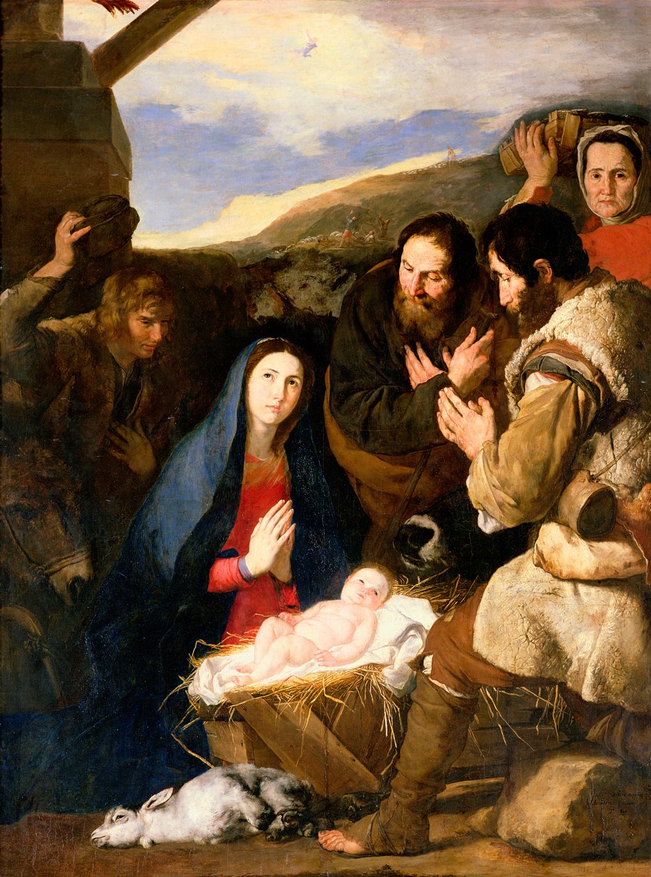 Aanbidding van de herders, 1650 door Jusepe de Ribera