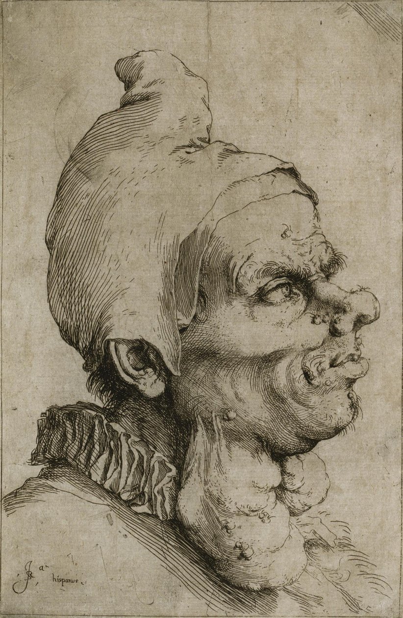 Groot Grotesk Hoofd door Jusepe de Ribera