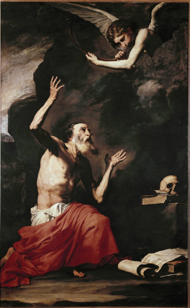 Sint Hiëronymus en de Engel door Jusepe de Ribera
