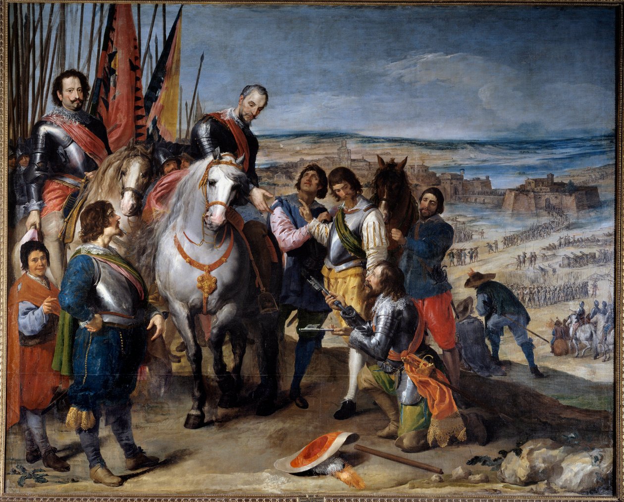 Dertigjarige oorlog: De Nederlandse gouverneur overhandigde de sleutels aan de markies van Balbases, Ambrosio de Spinola, die Juliers in 1622 veroverde door Jusepe or Jose (c.1605 1656) Leonardo