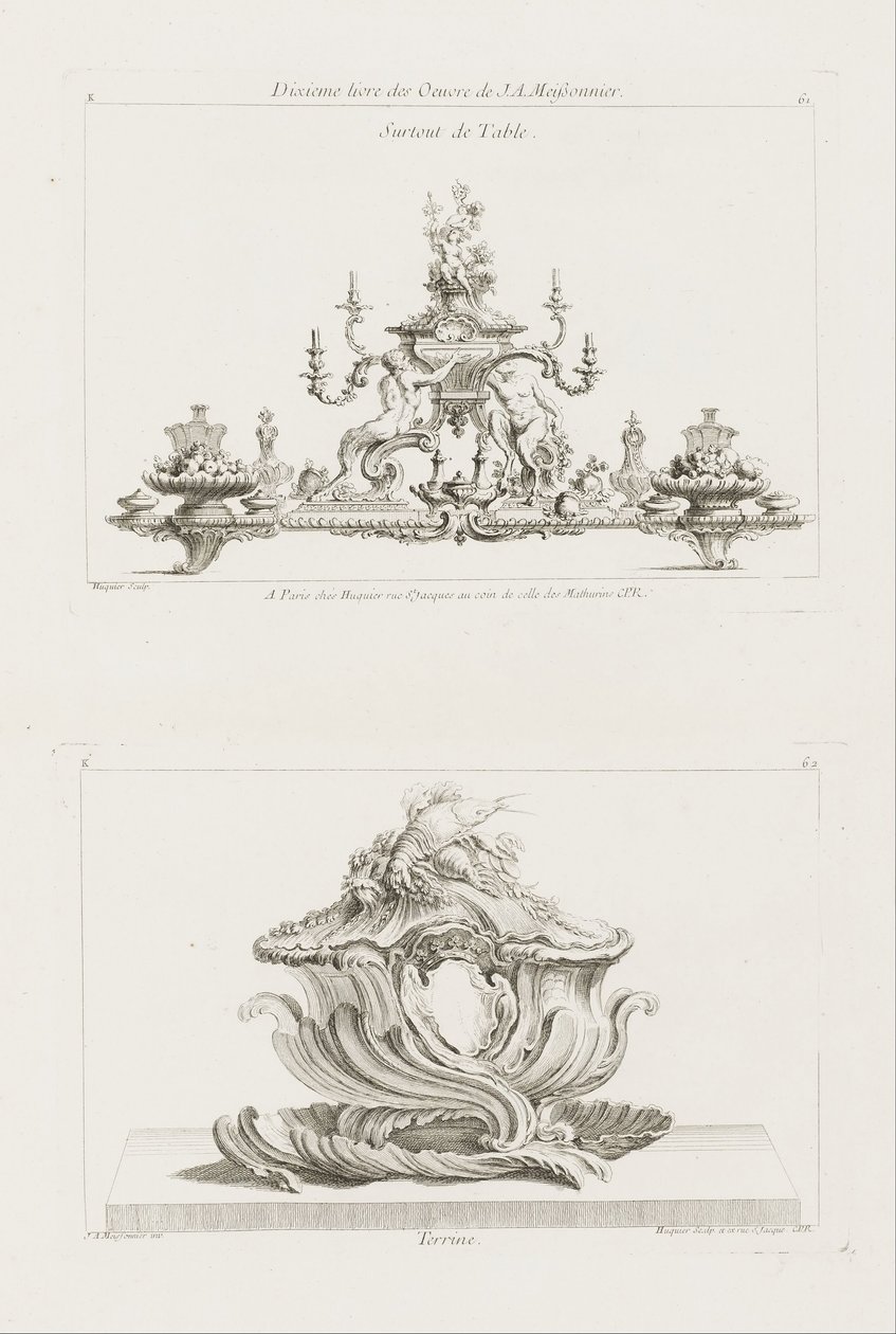 Surtout de Table door Juste Aurèle Meissonnier