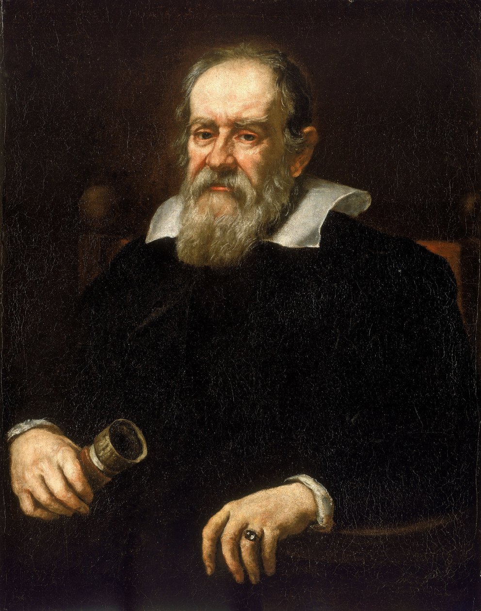 Portret van Galileo Galilei, Italiaanse astronoom (1564-1642) door Justus (school of) Sustermans