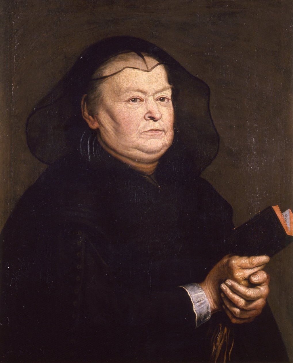 Portret van een weduwe door Justus Sustermans