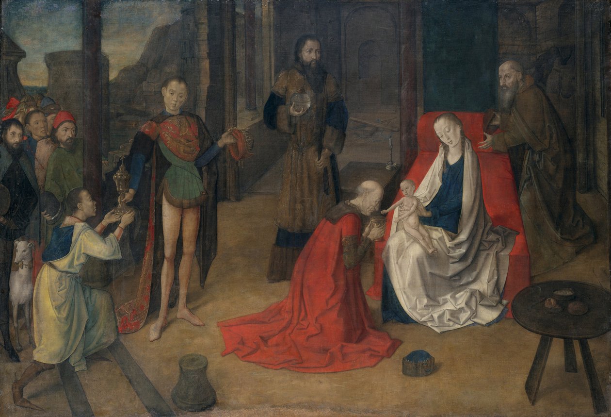 De Aanbidding der Wijzen, c.1465 door Justus of Ghent