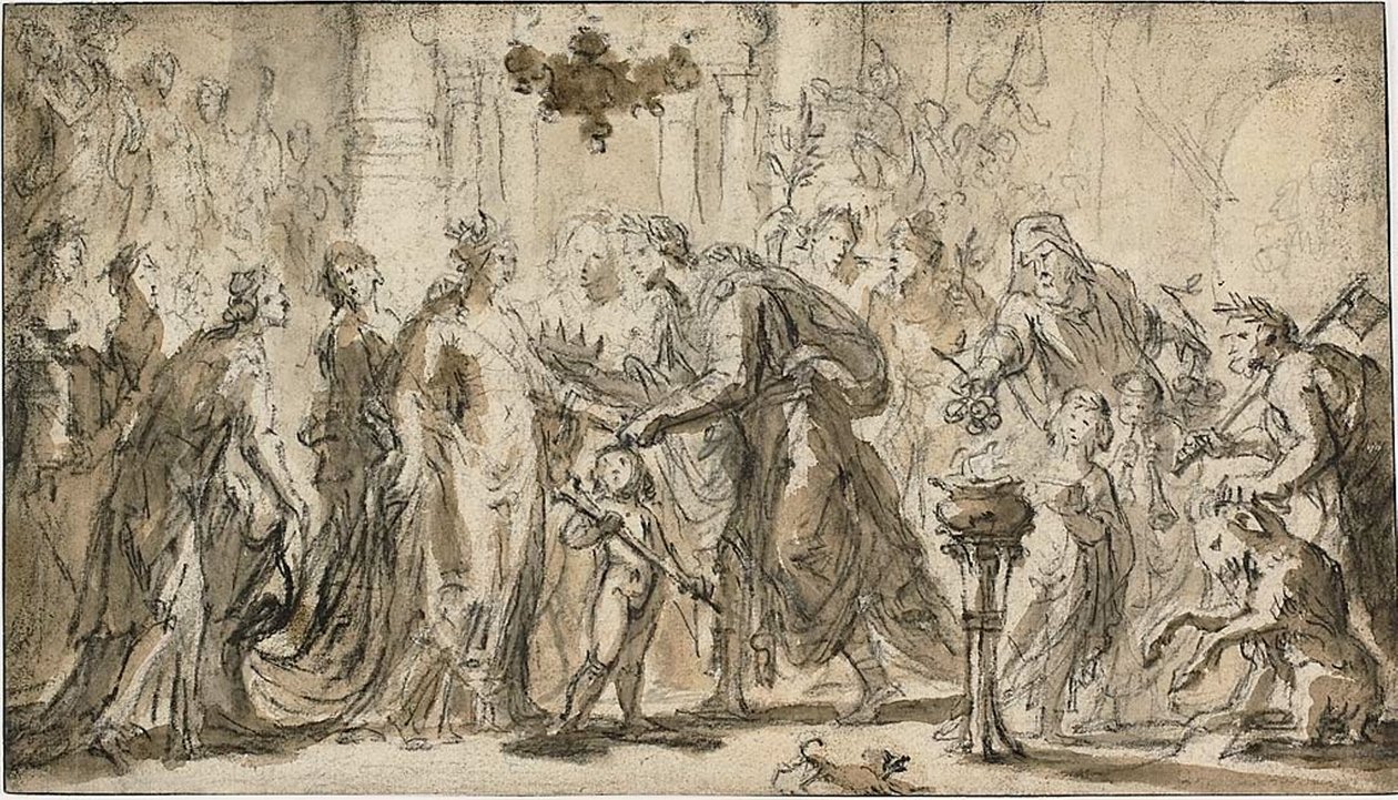 Het Huwelijk van Zenobia en Odenatus door Justus van Egmont