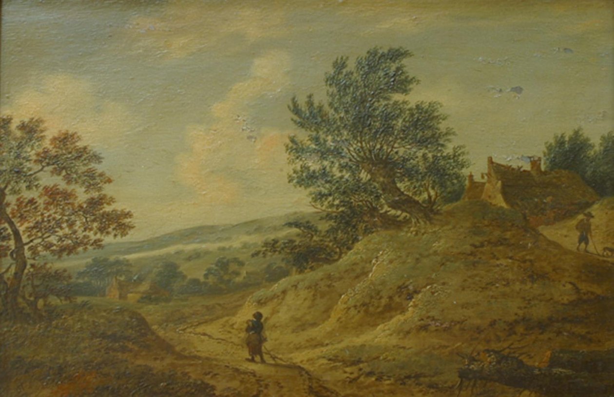 Heuvelachtig landschap door KMS 1017 Monogrammist C.H