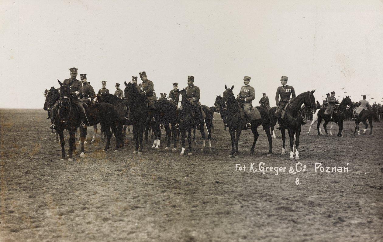 Album Jack Bosio - Oorlogscampagne 1917-1920: Militaire missie in Polen (Warschau - Posen) maart-april 1919, een paardenbatterij in Posen (Poznan) door K. Greger