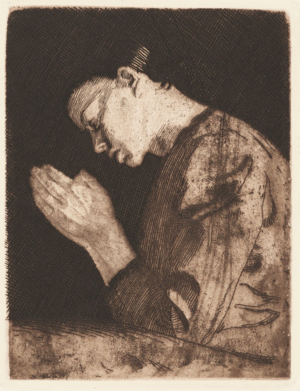 Bidend meisje (Praying Girl) door Käthe Kollwitz