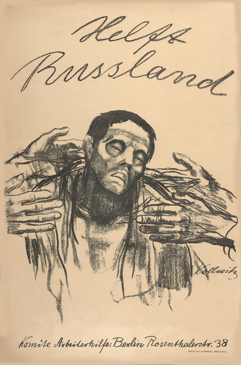 Help Rusland door Käthe Kollwitz