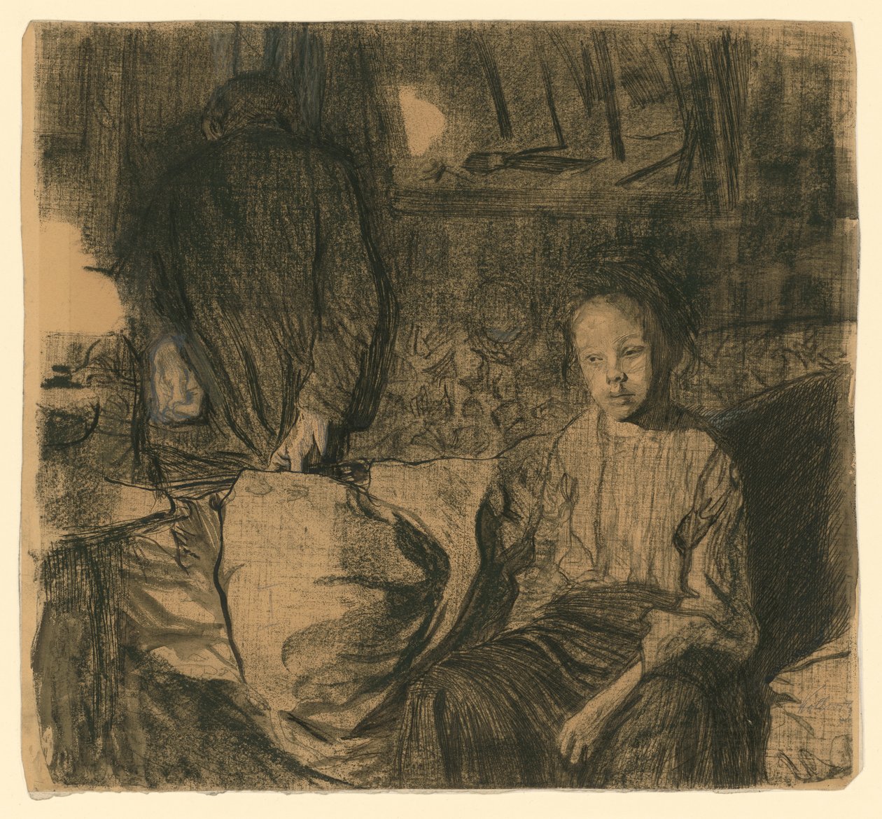 Jong stel (1e versie) door Käthe Kollwitz