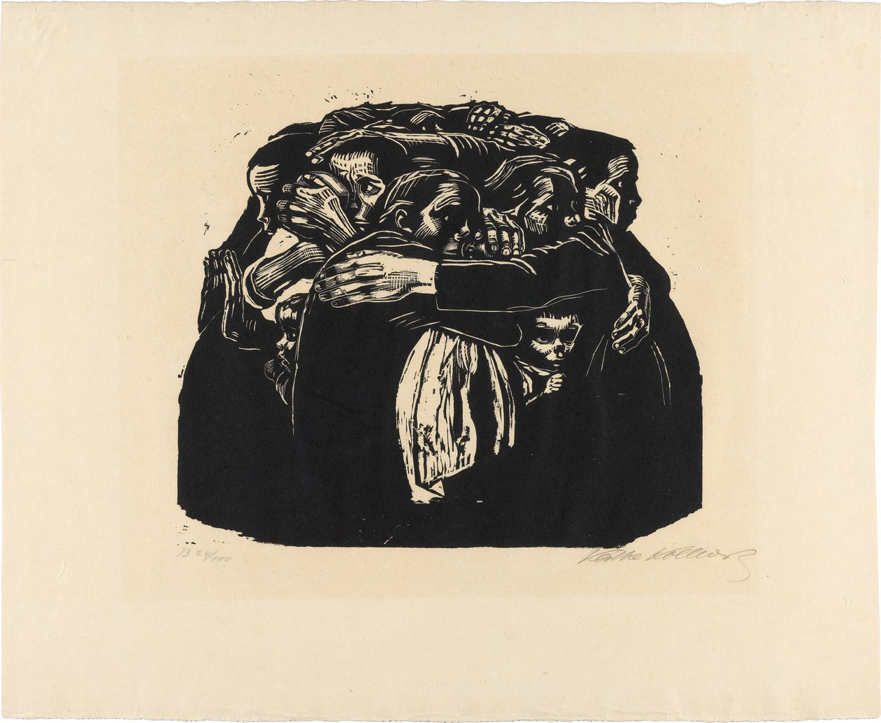 Oorlog, blad 6: De moeders door Käthe Kollwitz