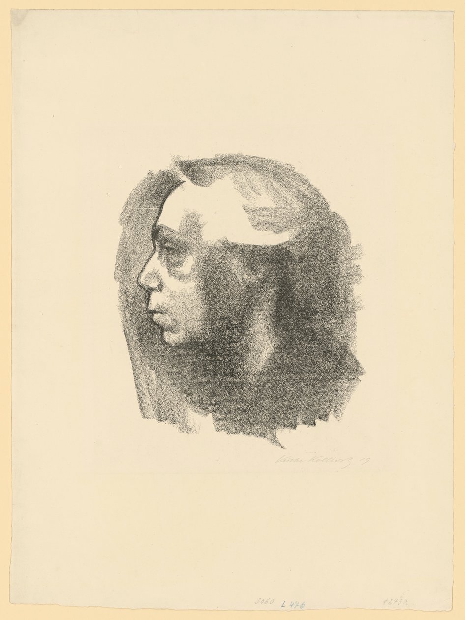 Zelfportret (1e versie) door Käthe Kollwitz