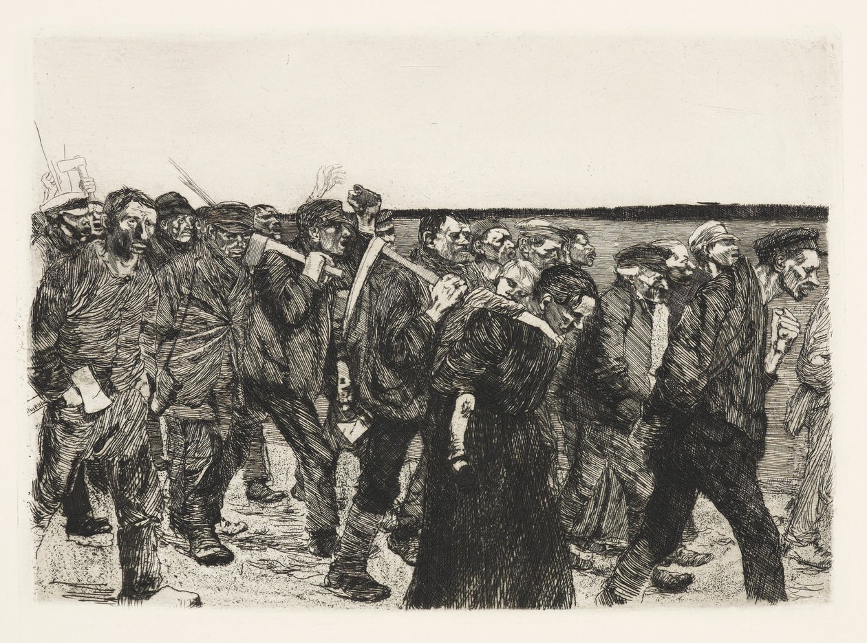 Weberzug (Optocht van de wevers) door Käthe Kollwitz