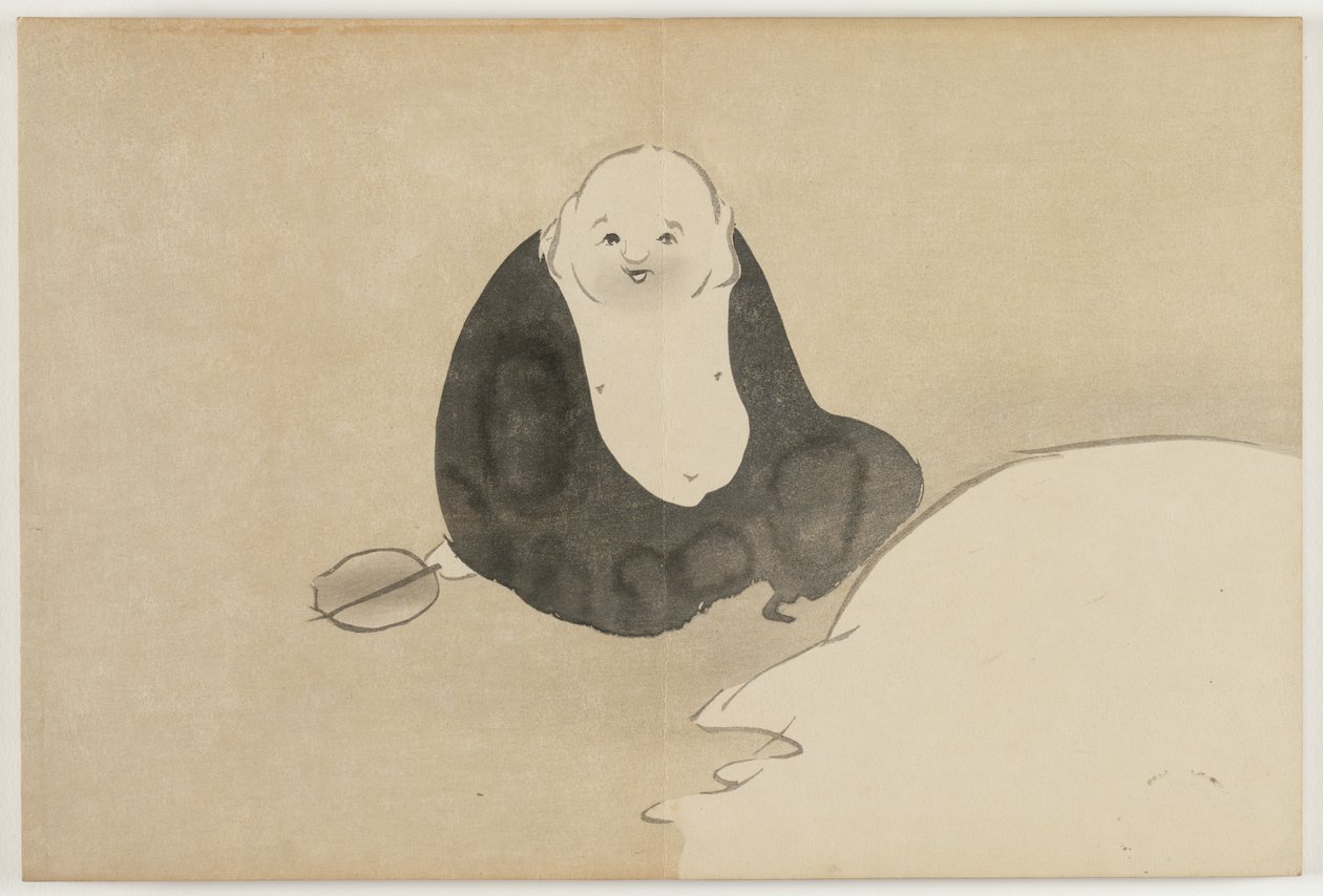 Bloemen van Honderd Werelden: Hotei door Kamisaka Sekka