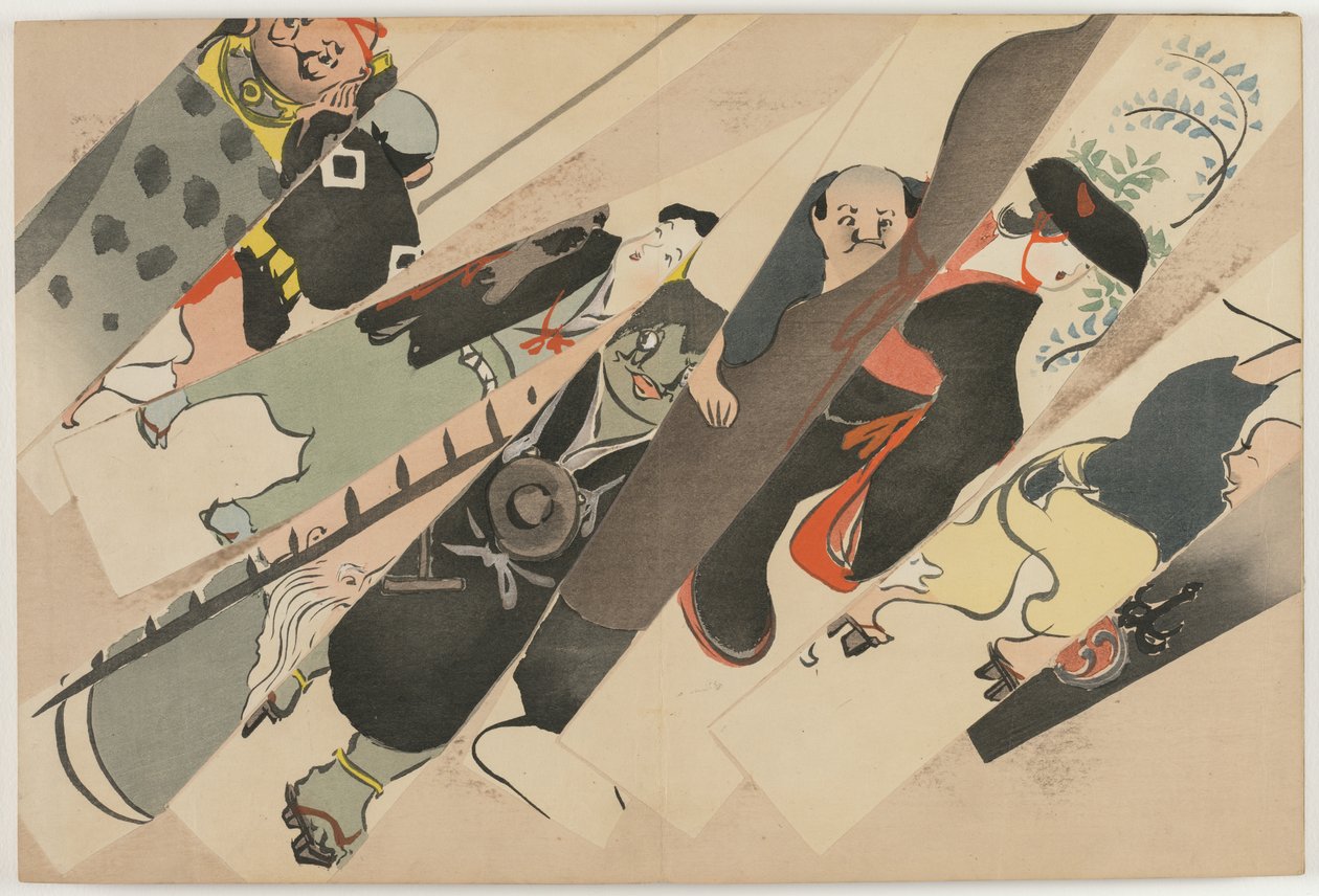 Bloemen van honderd werelden (Momoyogusa): Otsu-e (Otsu-e) door Kamisaka Sekka