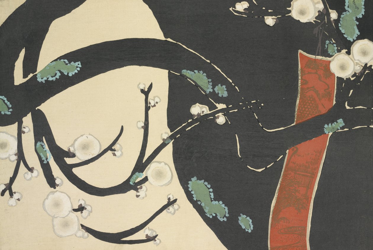 Ume, uit Momoyo-gusa door Kamisaka Sekka