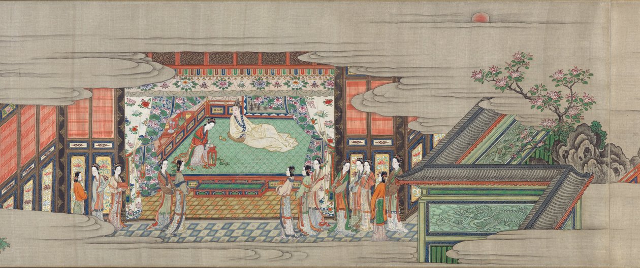 Rol 1 uit Lied van blijvend verdriet (Chōgonka gakan) door Kano Sansetsu