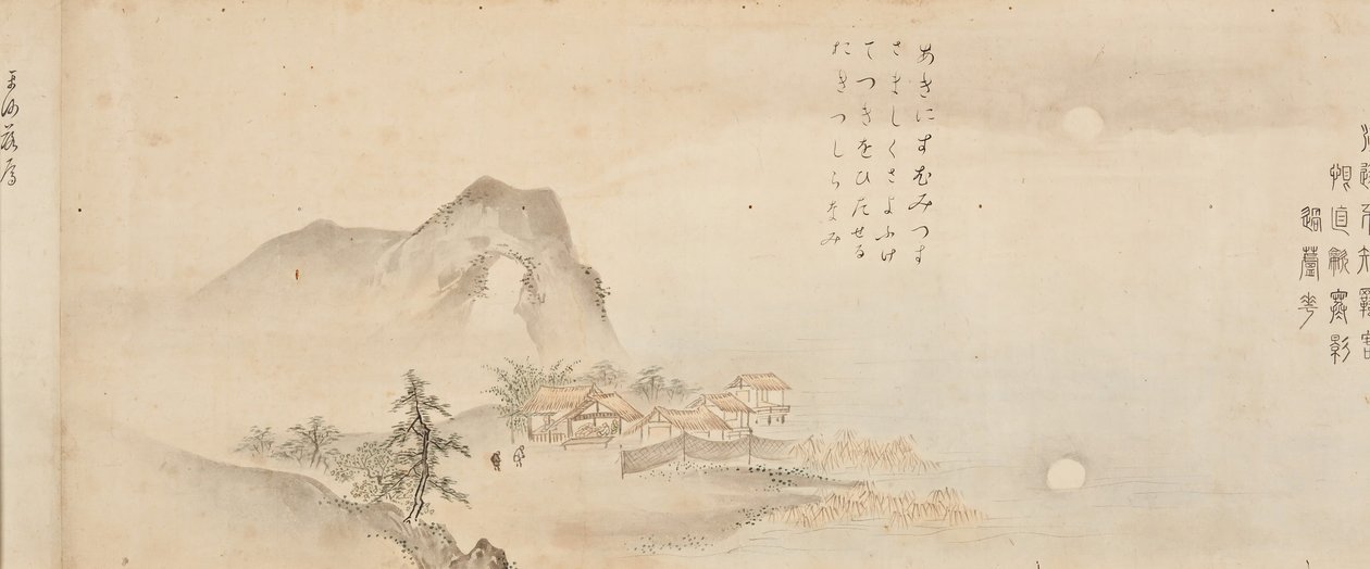 Acht Zichten van de Xiao en Xiang Rivieren, 1675 door Kano Toun