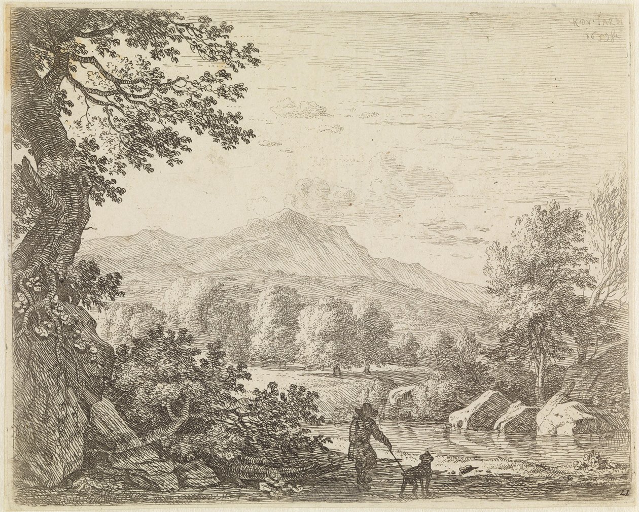 De man met de hond door Karel Dujardin