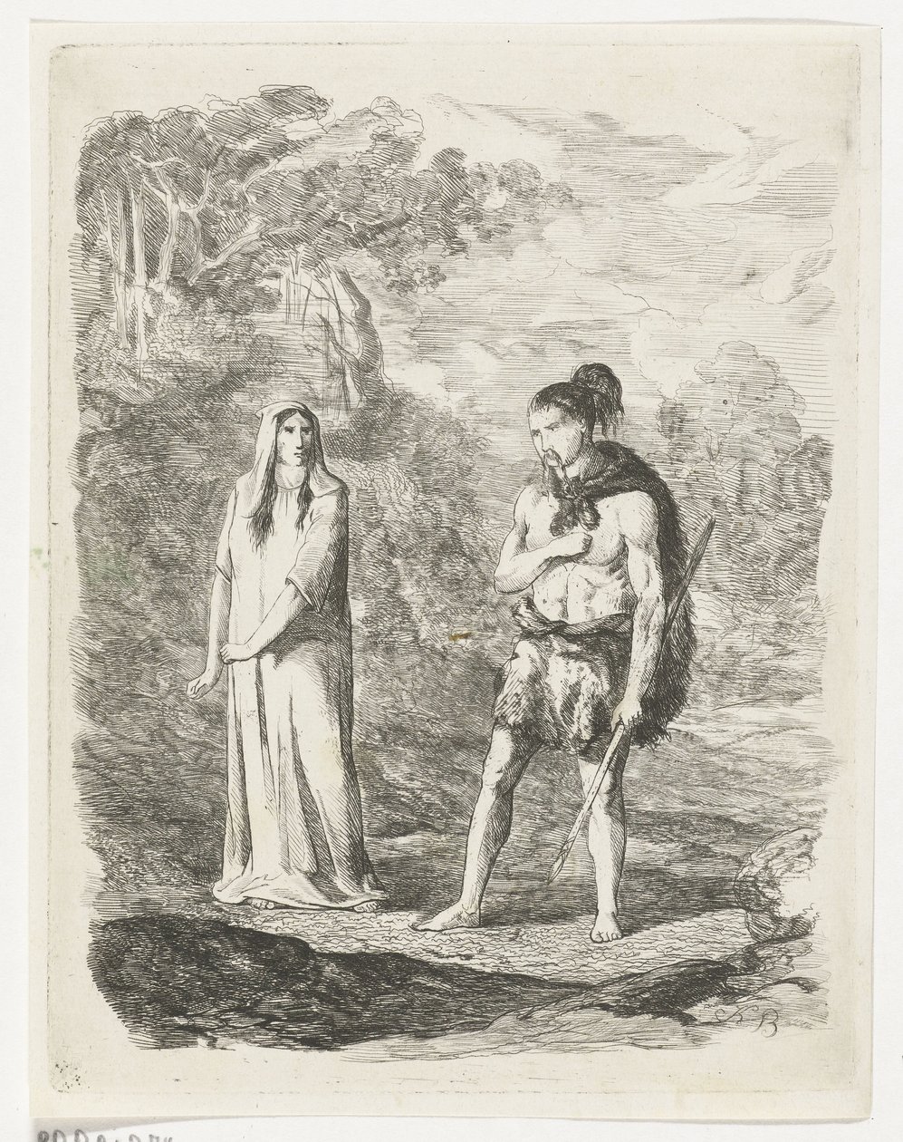 Drogene belooft Angor de hand van Olwene door Karel Frederik Bombled