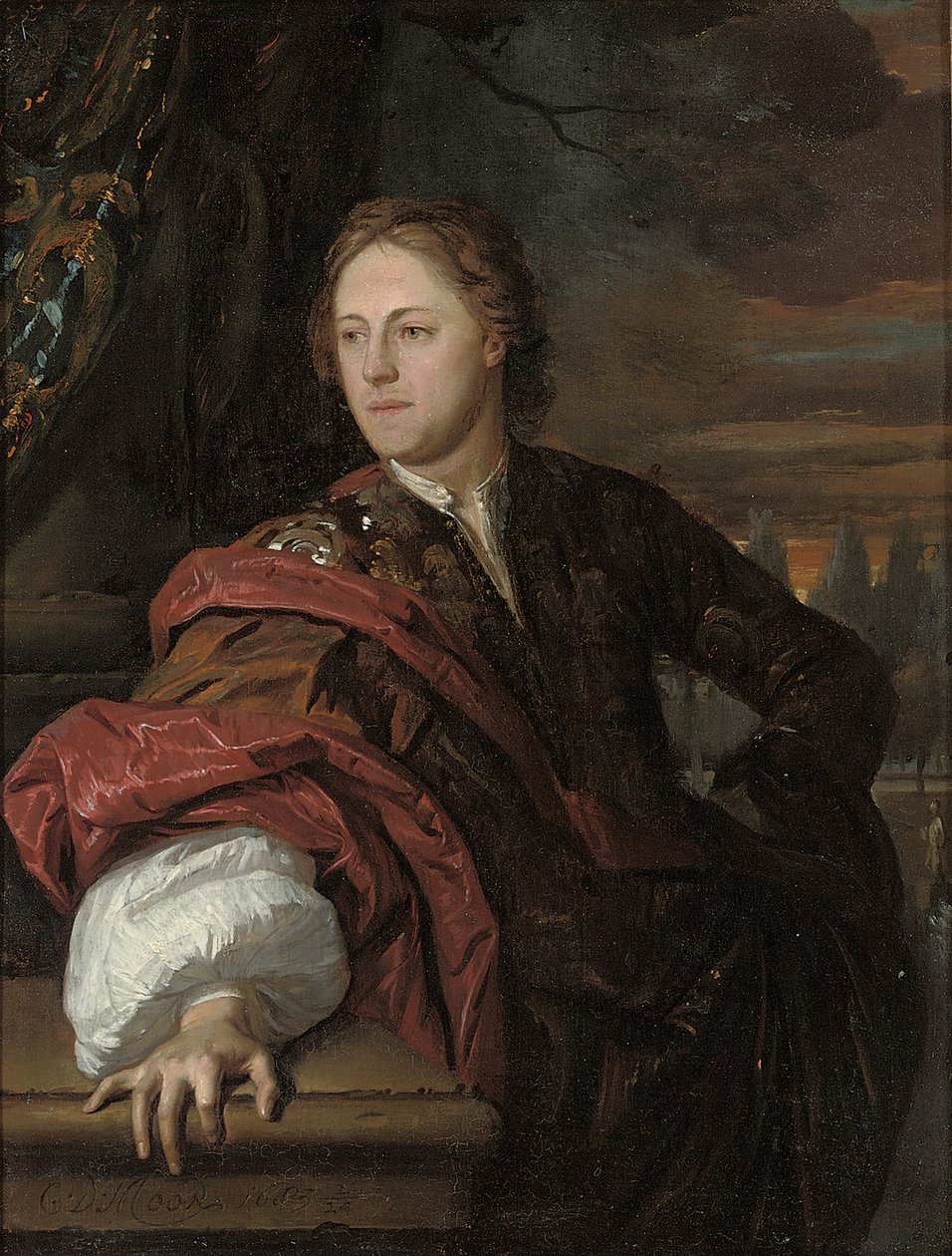Portret van een man door Karel de Moor