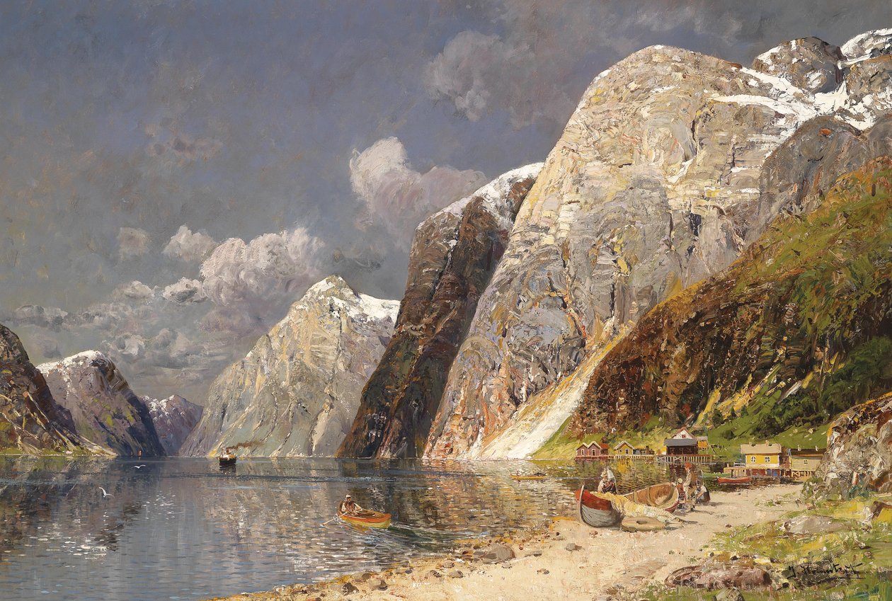 Groot fjordlandschap door Karl Kaufmann