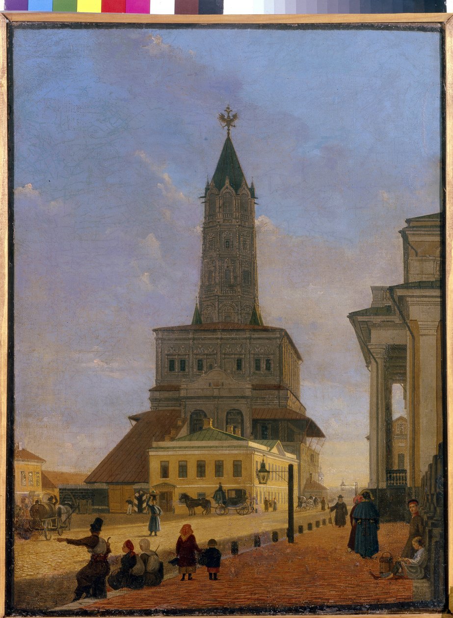 De Soecharevtoren in Moskou door Karl Fridrikh Petrovich Bodri