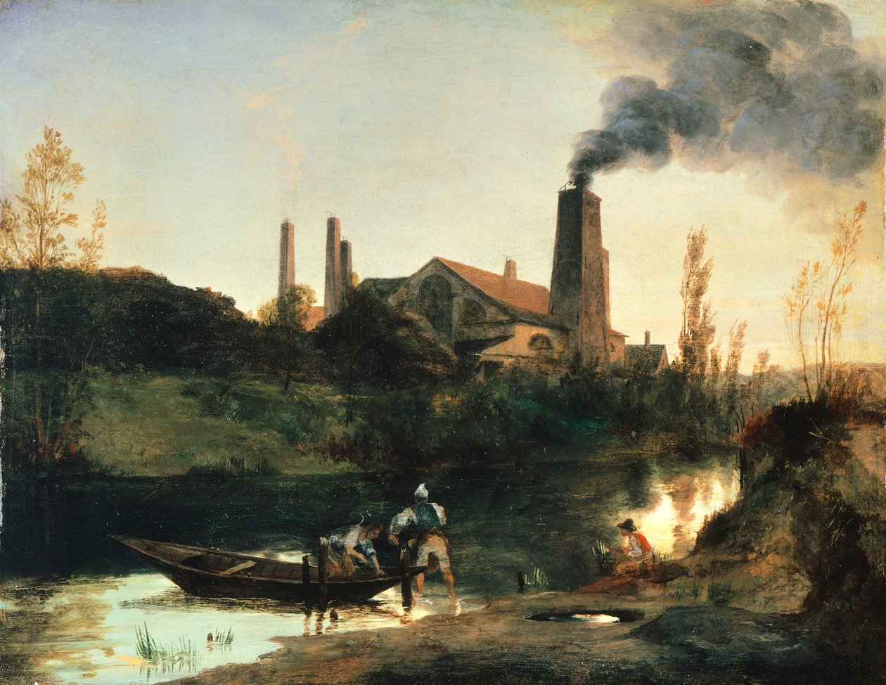 Eberswald molen, circa 1830 door Carl Blechen
