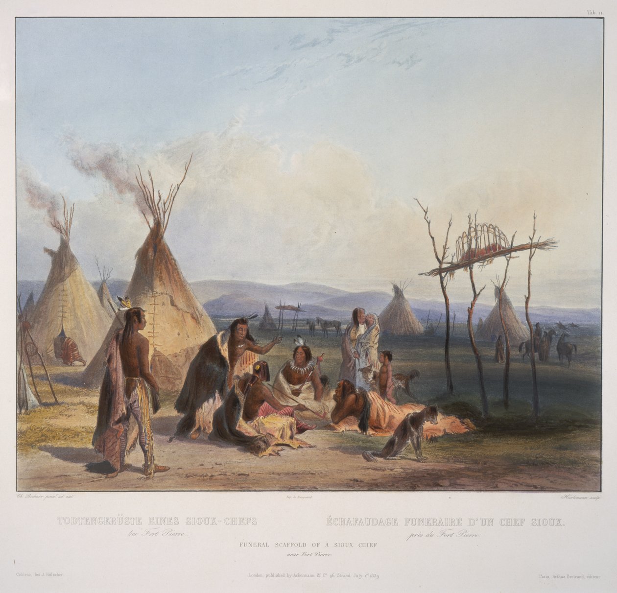 Begrafenis Schavot door Karl Bodmer
