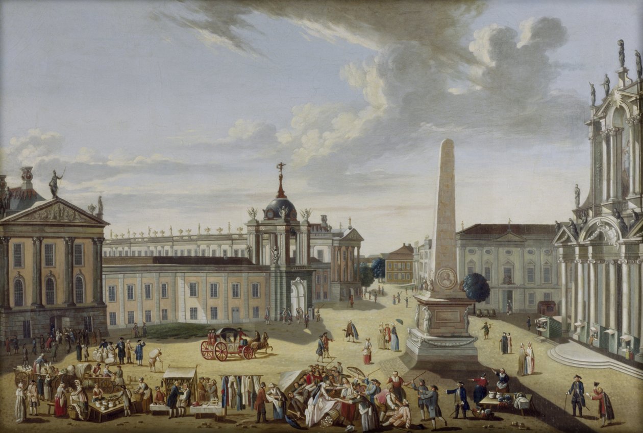 Alter Markt Potsdam - Zicht in de Schlossstraße door Karl Christian Wilhelm Baron