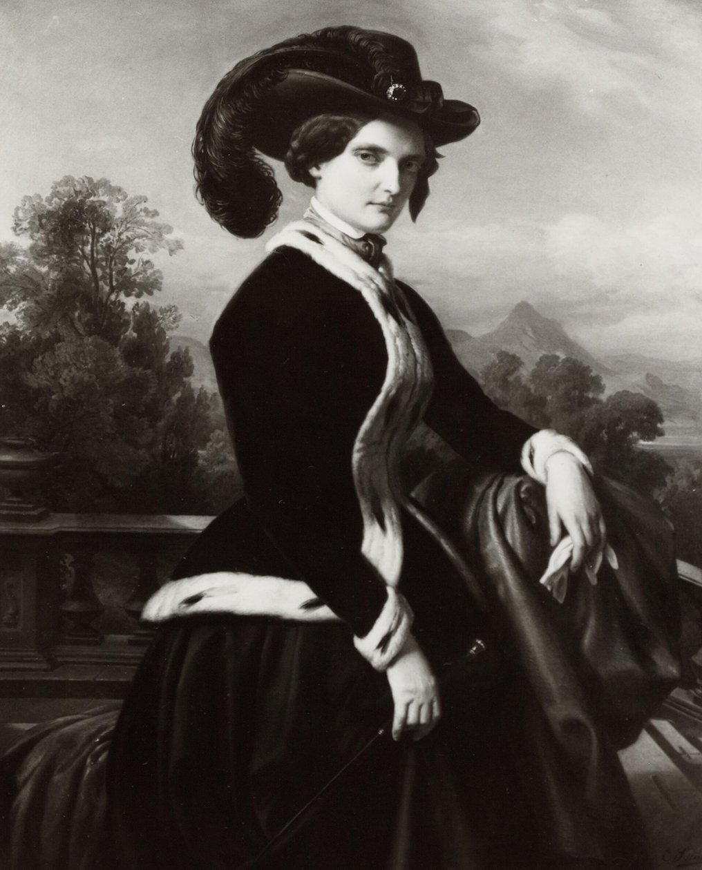 Portret van Amalie Cockerill door Karl Ferdinand Sohn