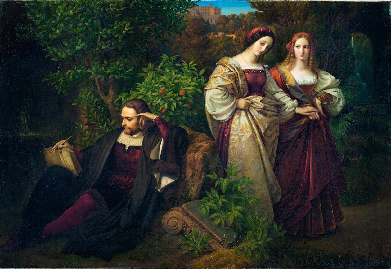 Torquato Tasso en de Twee Leonores door Karl Ferdinand Sohn