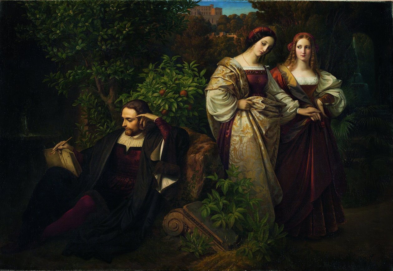 Torquato Tasso en de twee Leonores door Karl Ferdinand Sohn