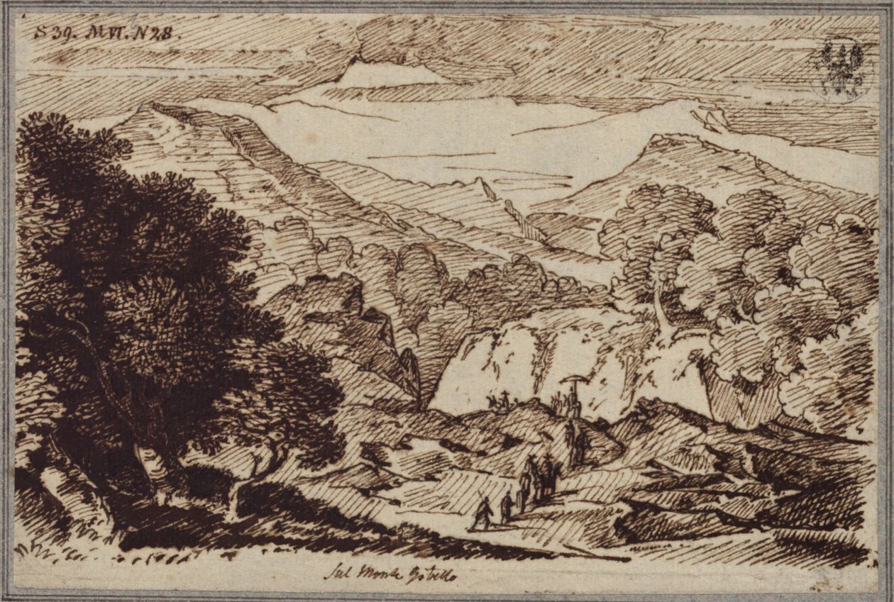 Op de Monte Gibello nabij de Etna door Karl Friedrich Schinkel