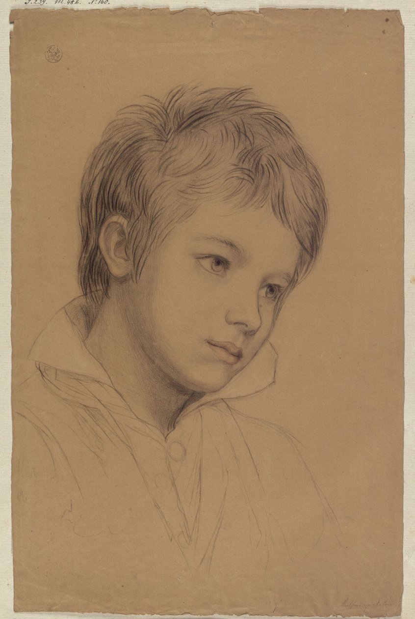 Portret van een jongen door Karl Friedrich Schinkel