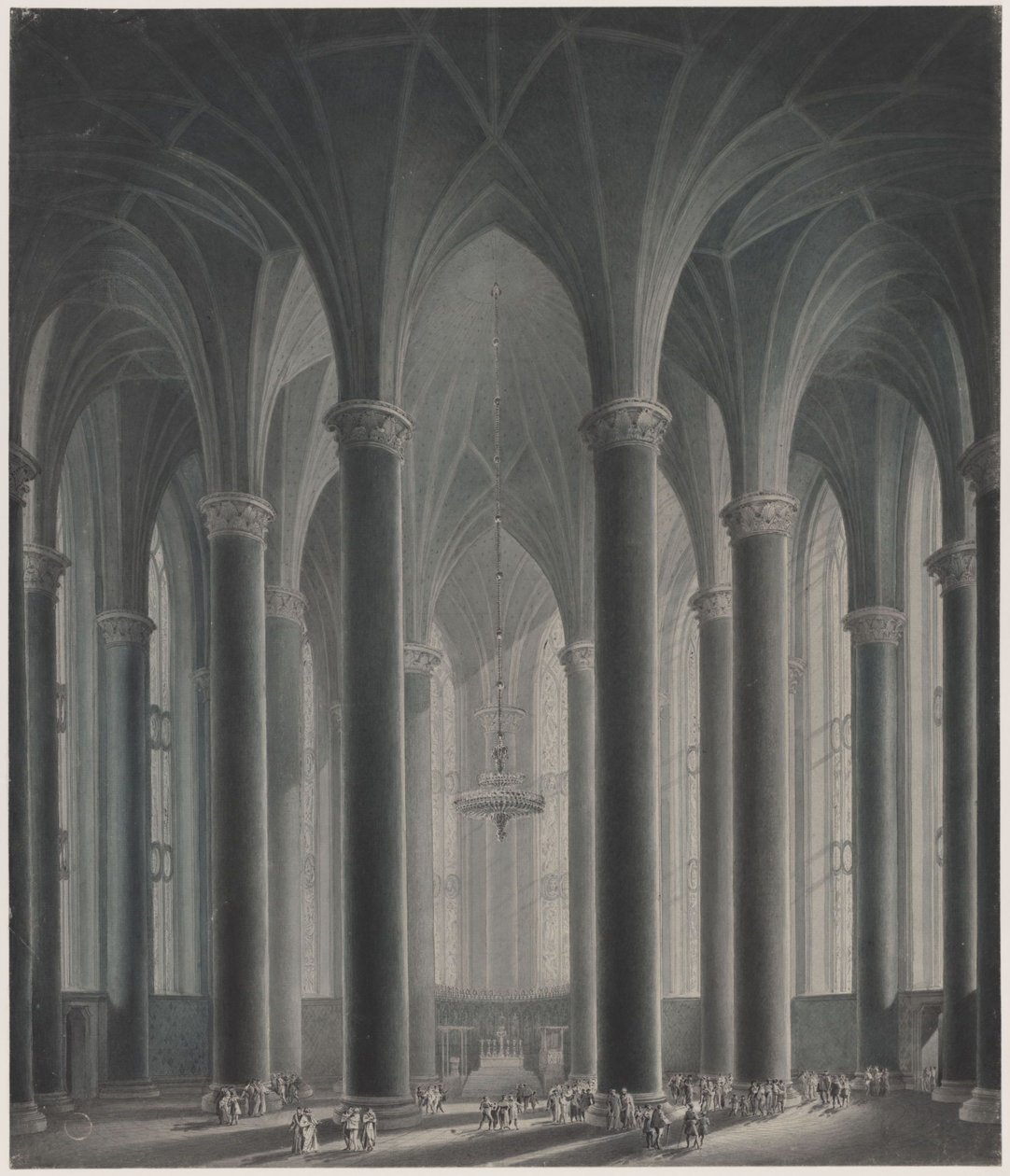 De residentie van een vorst. Interieurzicht door Karl Friedrich Schinkel