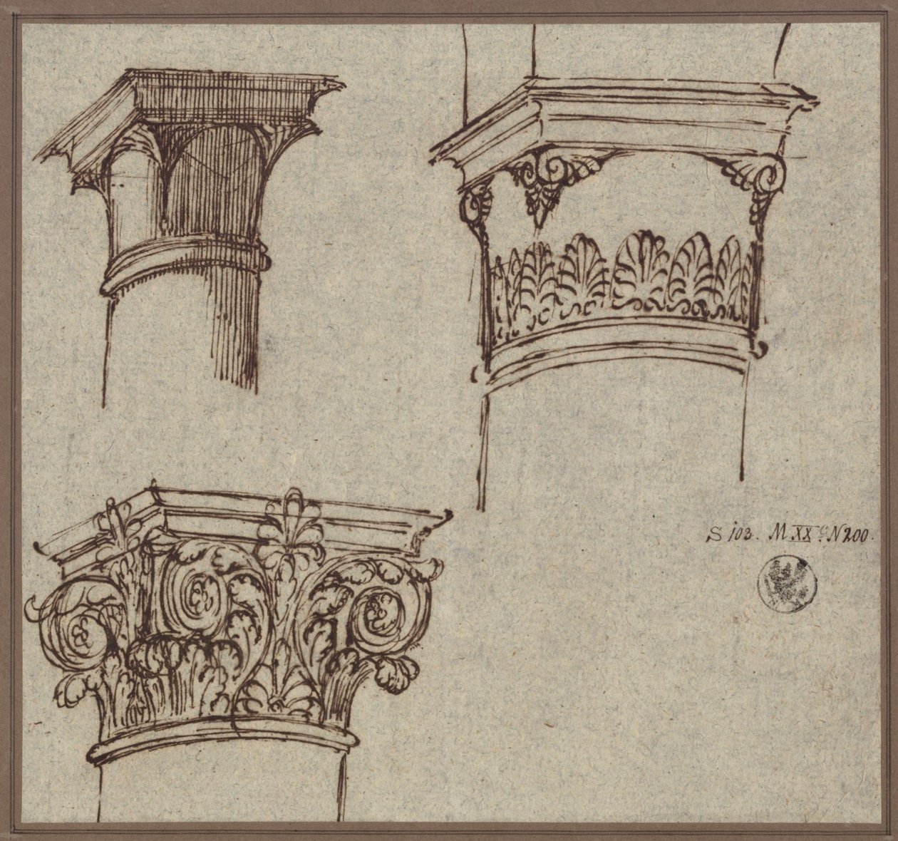 Drie kapitelen door Karl Friedrich Schinkel
