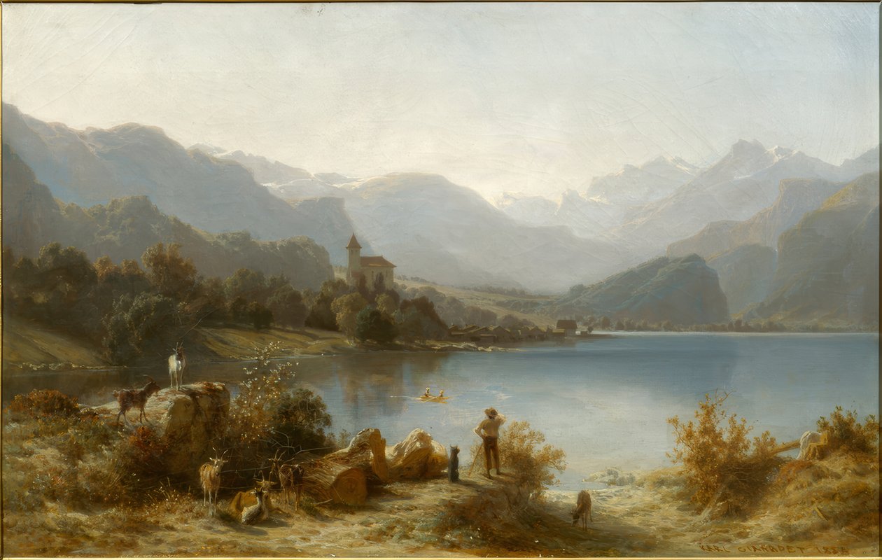 Brienz en het meer van Brienz door Karl Girardet