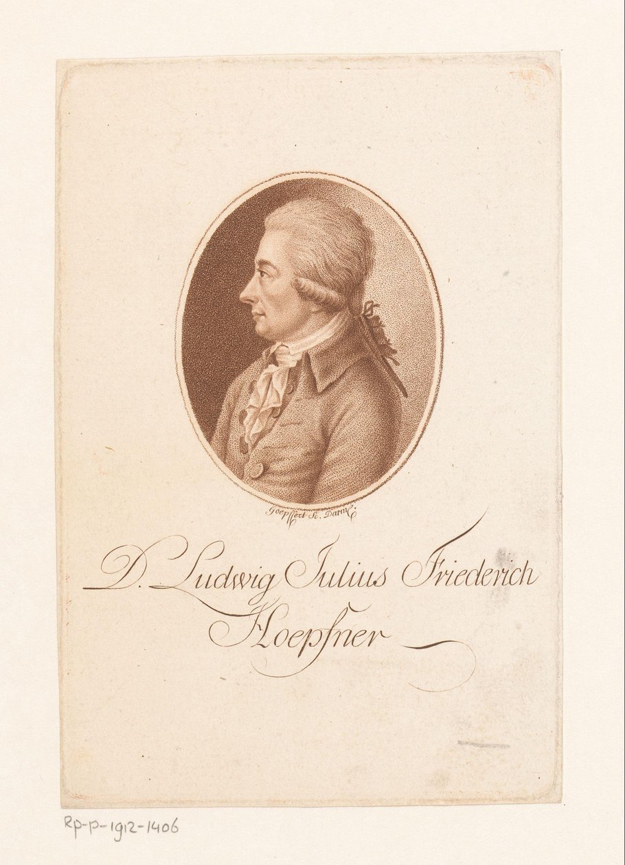Portret van Ludwig Höpfner door Karl Goepfert