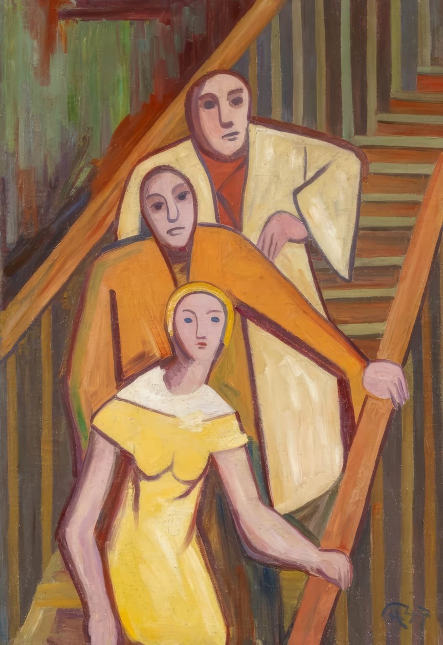 Op de trap door Karl Hofer