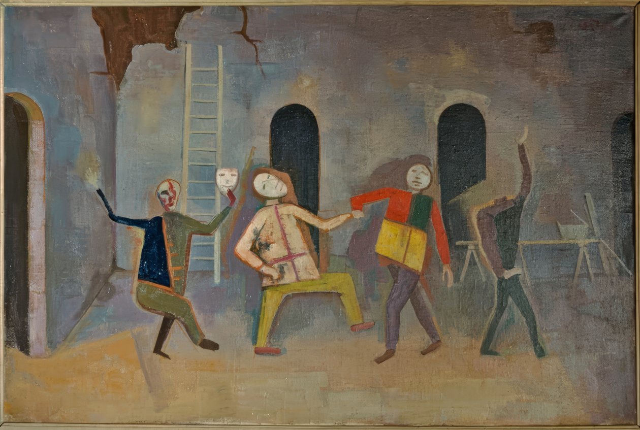 In de nieuwbouw door Karl Hofer