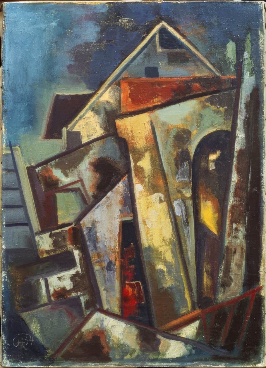 Na de brand door Karl Hofer