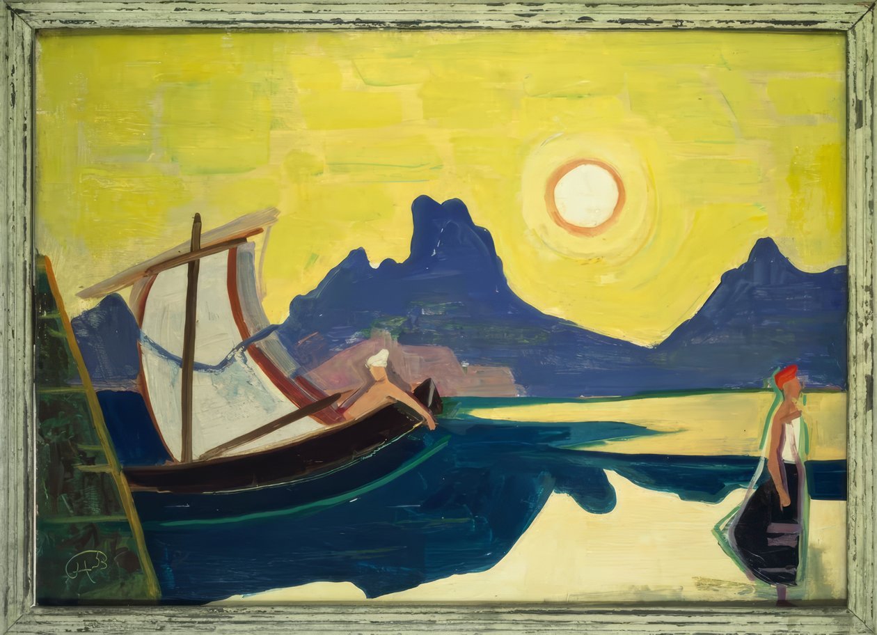 Meer en bergen door Karl Hofer