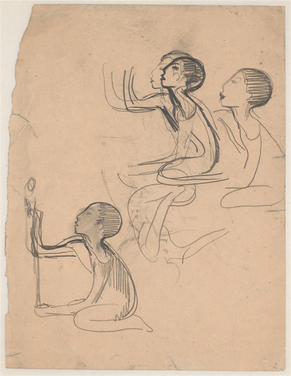 Studies voor "Jongen die plant" ("Hoppat") door Karl Isakson