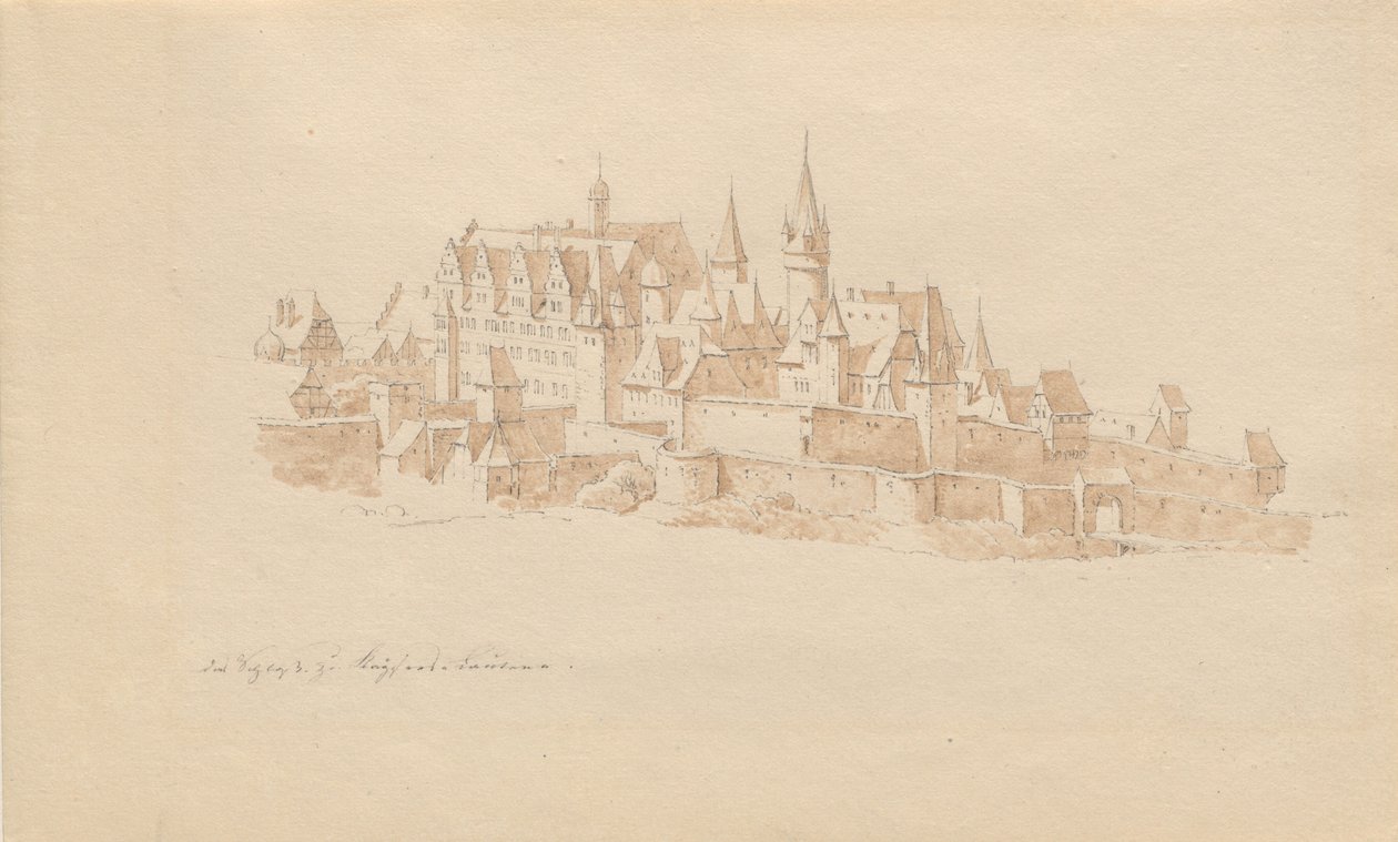 Het kasteel van Kaiserslautern door Karl Julius Von Leypold