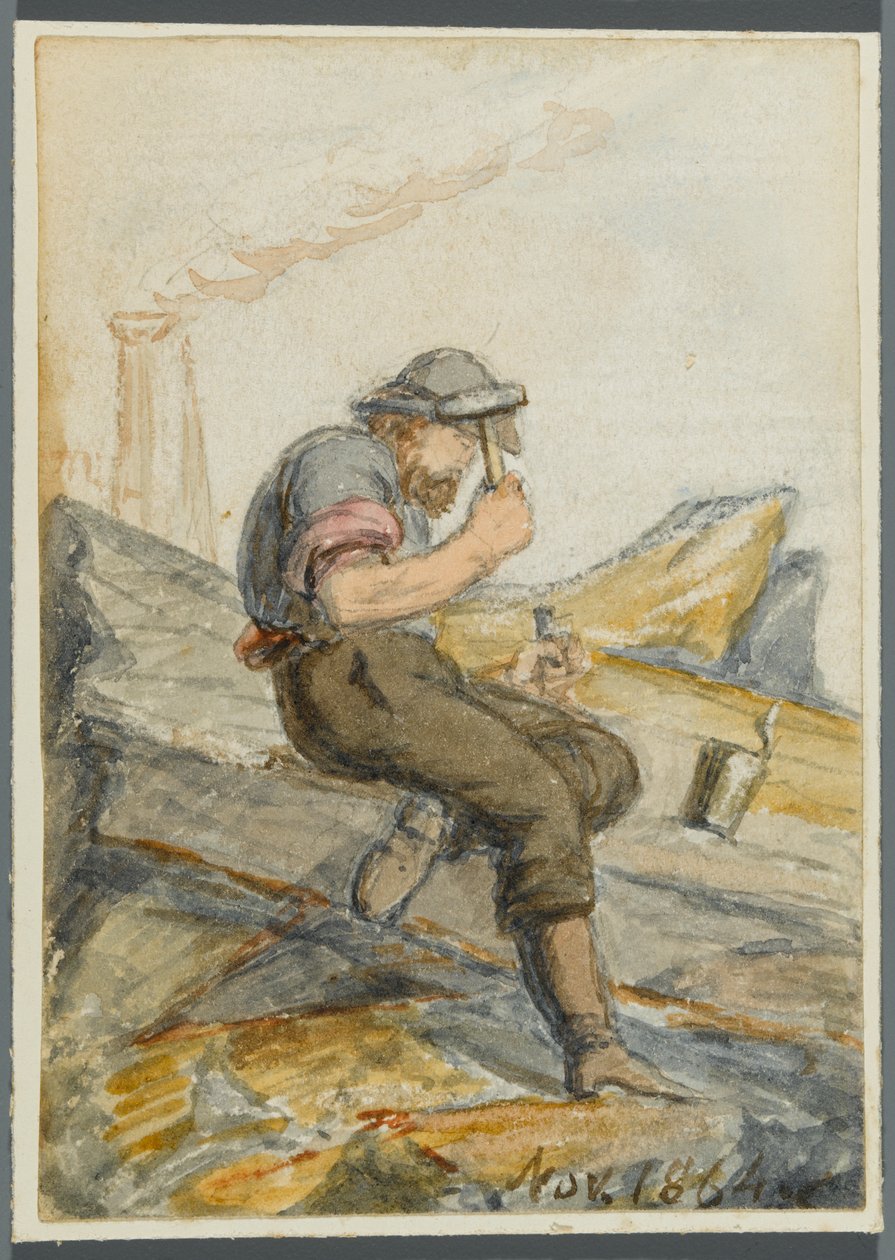 Steenwerker, 1864 door Karl L.H. Mueller